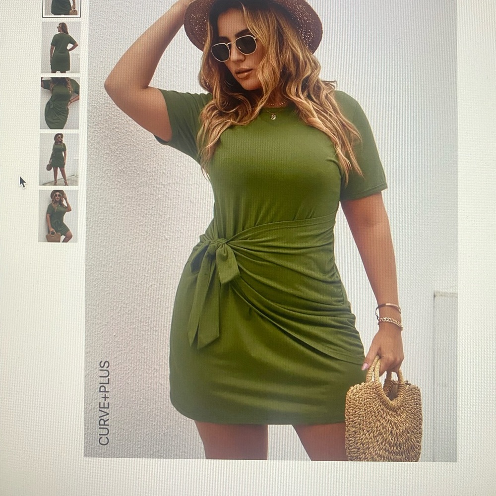 Olive wrap dress